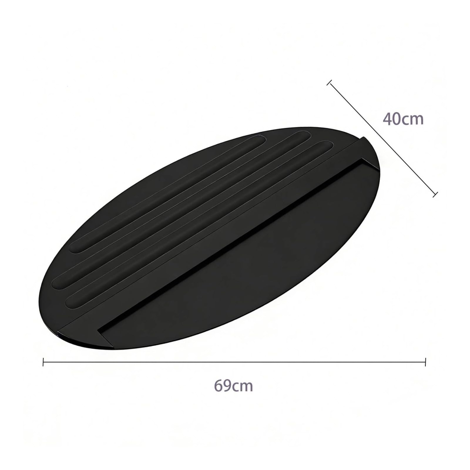 Almohadilla Antideslizante para Escalera Tapete Protector Esterilla de Goma Forma Ovalada CREA Apoyo Estable y Protege el Suelo en Mantenimiento del Hogar Pintura Limpieza 69cmx40cm
