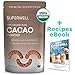 SUPERWELL Organic Cacao Powder - Cocoa Powder (15 Oz / 85 Servings) | Sugar Free | All Natural | Low Carb - Keto Chocolate | Cacao Premium Superfood | Anti-Aging