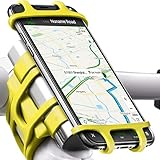 ✔ Universelle Fahrradhalterung: Mit den elastischen Silikongurten können Sie Lenker in verschiedenen Größen (Bildschirmgrößen von 4,5 bis 6,0 Zoll) ganz einfach anbringen oder abnehmen Handyhalter etc.