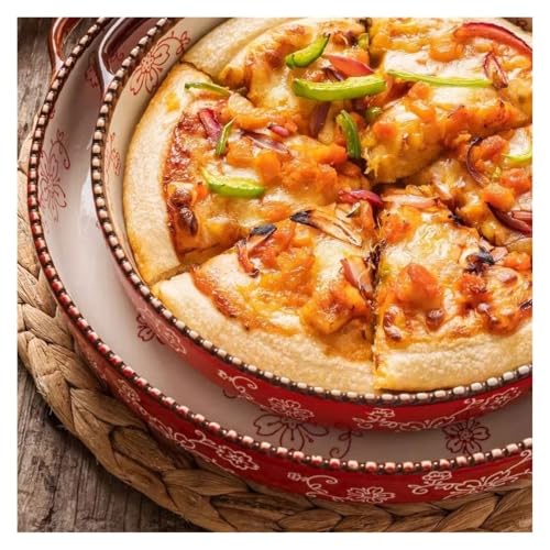 Plateau de cuisson rond en céramique rouge, l'excellence pour pizza et gratins - 6