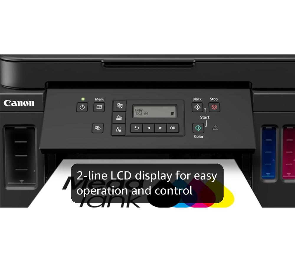 Canon PIXMA G6020 All-in-One Supertank Wireless (Megatank) Printer, Copier and Scan with Mobile Printing, Black, Works with Alexa