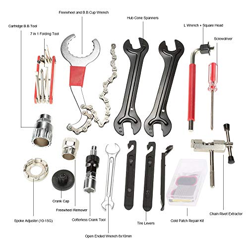 Herramientas de Bicicleta Profesionales Universal para el hogar al Aire Libre multifunción Juego de Herramientas de reparación de Bicicletas Conjunto de Herramientas de Ciclismo