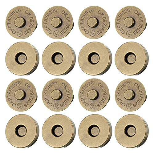 20 Set Magnetic Snaps, Purse Magnetic Bag Fastener Clasp Magnetic
