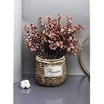 JAKY-Global Babys Breath Silk Artificial Flowers 6 Bundle European Fake Flowers Decor Wedding Party Fall Stems Decoration Bouquets DIY Home Garden,Farmhouse,Living Room Decor (Beige Brown-6pcs) - Image 4