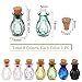 PH PandaHall 8PCS Colored Tiny Spell Jars, 8 Colors Mini Glass Bottles Cute Wishing Bottles with Cork Stoppers Miniature Drifting Bottle for Party Wedding DIY Decoration, Jewelry Making