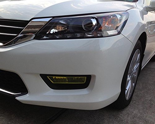 Precut Vinyl Tint Cover for 2013-2015 Honda Accord Foglights (Sedan) (Yellow)