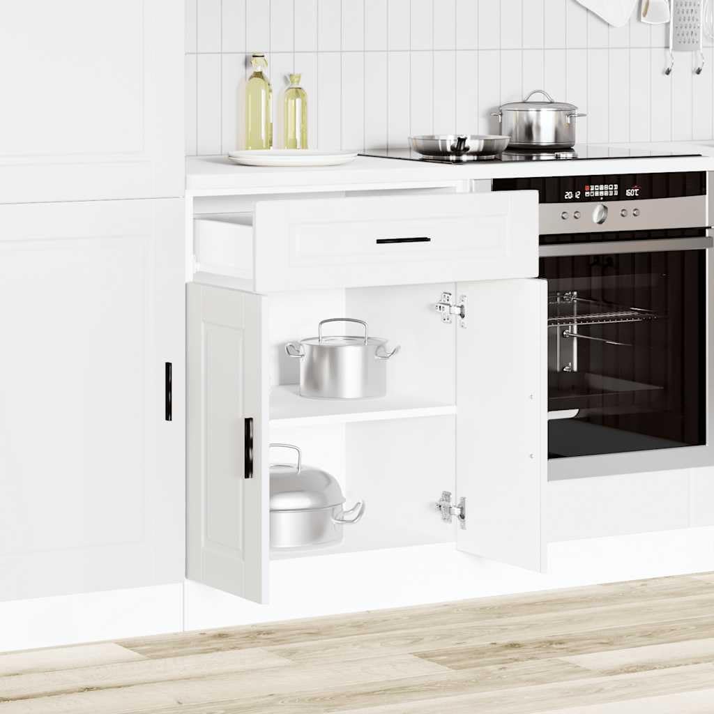 Armoire de cuisine Porto blanc bois d ingénierie