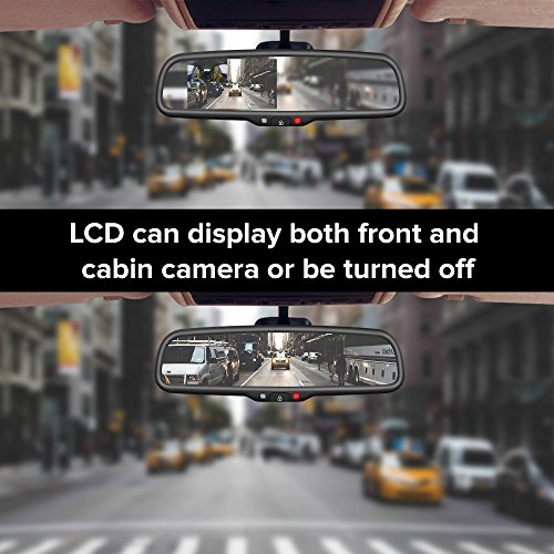 Master Tailgaters Rear View Mirror with Dual Camera HD DVR Dash Cam with Microphone + WiFi app (Records Forward and Inside Cabin Passengers)