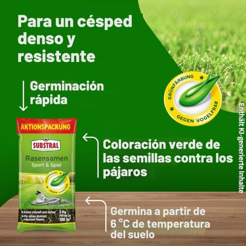 Semillas de césped deporte y juego Substral en formato de 2kg 4