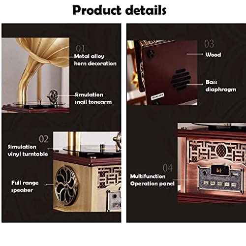 TAISK Haut-Parleur stéréo de Forme de phonographe de phonographe Classique rétro, Tourne-Disque Bluetooth 4.2 Aux- Vie… - Les Beatles, Paul McCartney, John Lennon, RIngo Starr, George Harrison TAISK Haut-Parleur stéréo de Forme de phonographe de phonographe Classique rétro, Tourne-Disque Bluetooth 4.2 Aux- Vie… – Image 7