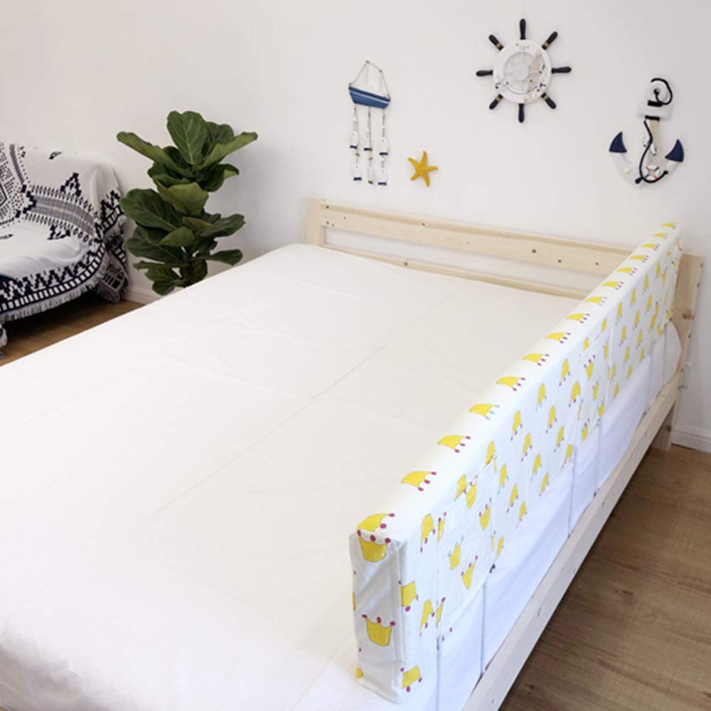 Barandilla de Cuna para bebé, Protector de Cama Plegable con Funda extraíble de Espuma viscoelástica, barandilla de Cuna, para Cama Individual o matrimonial, Gris, 50 cm x 30 cm.