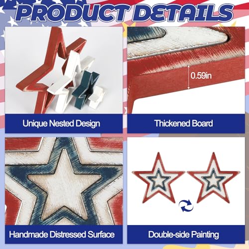 Decoraciones de mesa patrióticas 4th of July set 4 pcs miniatura 3