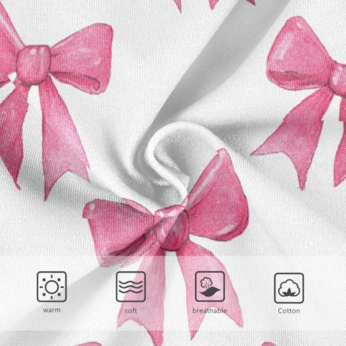 Wusikd Pink Bows White Girls' Underwear Cotton Girls Briefs Soft Toddler Underwear 2T3