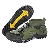 MeXYZ Men Women Water Hiking Shoes Barefoot Slip Resistant High Top Wading Shoes for Walking Fishing River Creek Kayaking Green