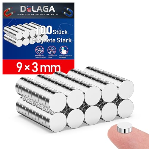 100 imanes de impresión 3D, 9 x 3 mm, imanes fuertes, pequeños imanes para nevera, mini imanes para impresión 3D, neveras, pizarras magnéticas, tablón de anuncios, oficina, imágenes, pizarra