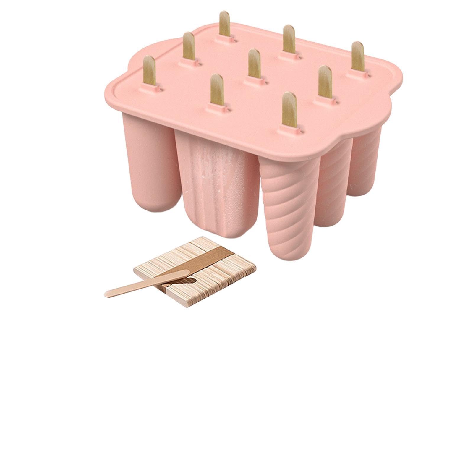 Ice Cream Making Easy Release Easy to Fill Reusable 12 Slot Popsicles Making Pink-image-19