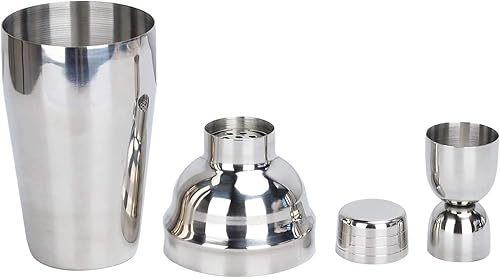 Miniatura 6 de Juego de herramientas para hacer cócteles, 12 piezas, coctelera, kit de camarero, mezclador de 25.4 fl oz, mezclador, jigger, sacacorchos, colador,