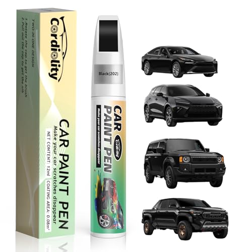 Image of Black(202) Touch Up Paint Pen for Toyota,Car Paint Scratch Repair Pen Quick and Easy Fix Auto Paint Scratch