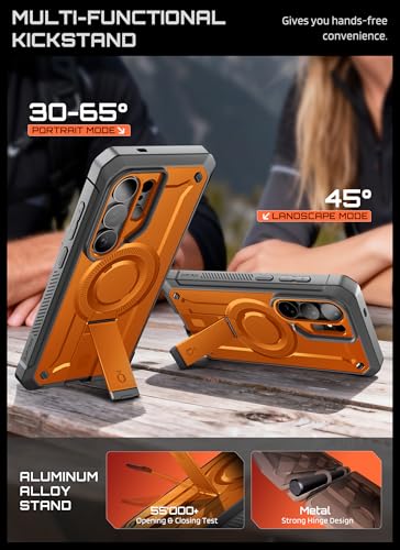 Image of SUPCASE for Samsung Galaxy S26 Ultra Case with Stand (UB Pro Mag), [2 Front Frames] [Compatible with Wireless Charge] [Built-in Screen Protector & Belt-Clip] Protective Phone Case for S26 Ultra, Coral