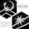Zoestar Couronnes de diadème de mariage avec strass argentés, bandeau avec peigne, princesse, étoile, lune, casque de mariée pour femmes, fêtes de bal #4
