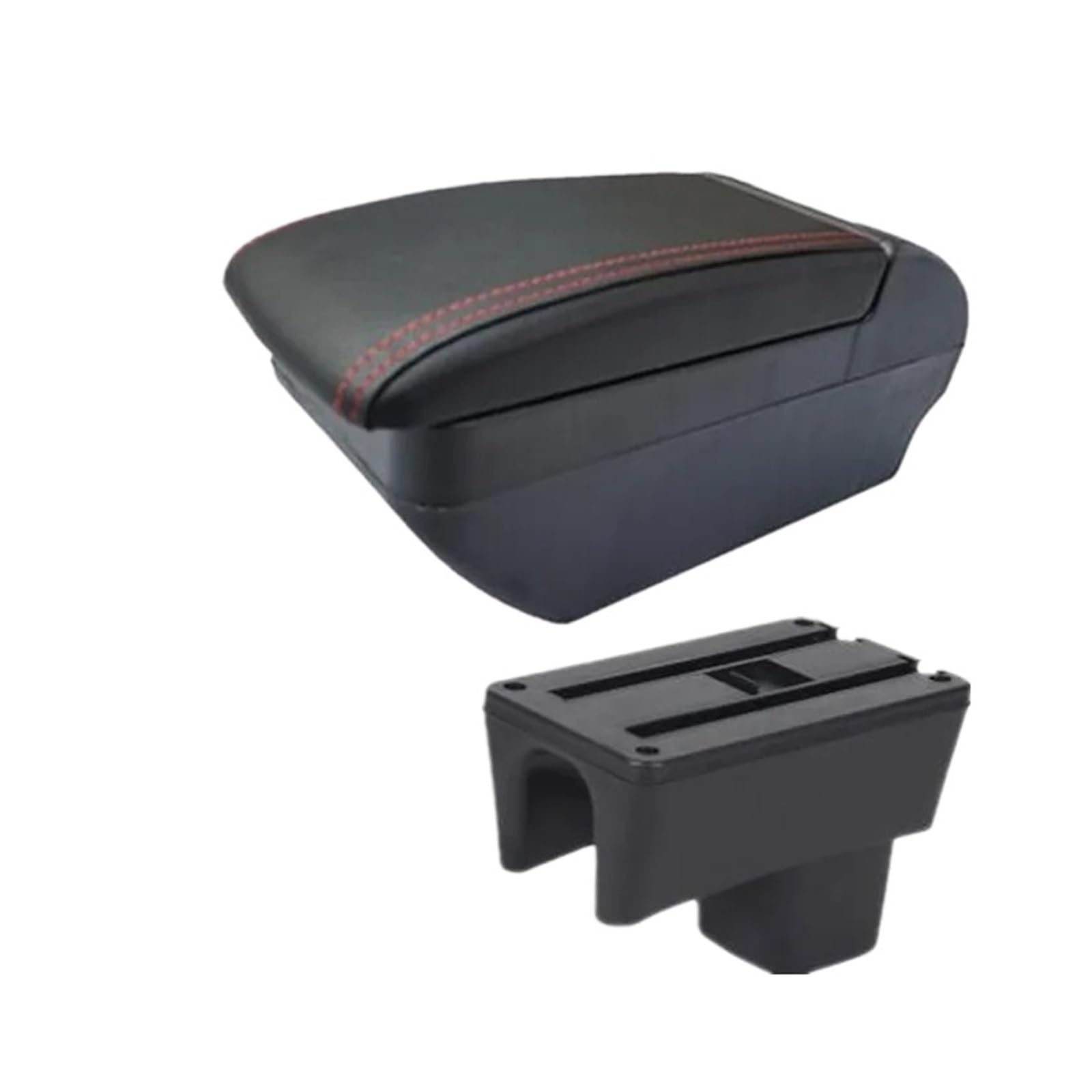 Armrest For Suzuki For Swift 2005-2024 Accoudoir De Voiture Boîte D'accoudoir Accessoires Détails Intérieurs Rangement Armrests Storage Box(F red line No USB)