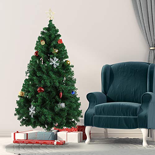 Livebest 6ft Artificial PVC Christmas Tree with 800 Tips & Metal Stand Gorgeous Faux-Pine Xmas Tree Seasonal Holiday Decoration for Home,Office and Party - Thumbnail 2
