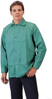 Radnor 4X Green Cotton Flame Resistant Jacket With Snap Front Closure-1 Each