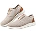 VILOCY Men's Fashion Dress Sneakers Casual Walking Shoes Business Oxfords Comfortable Breathable Lightweight Tennis Zapatos para Hombre Beige Tan,US11 EU44