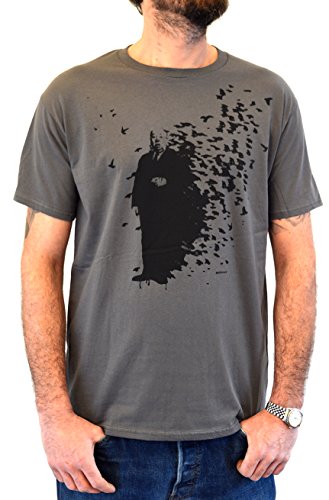 Faces T-Shirt Hombre Street Art Banksy Alfred Hitchcock and The Bird Impresión del Manual de la Pantalla de Agua (XL Hombre)