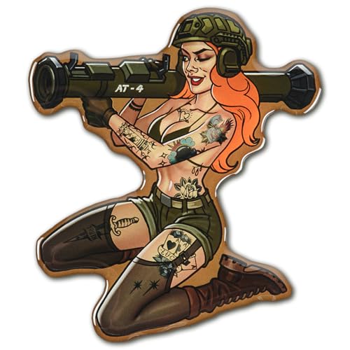 Image of M-Tac Morale Sticker Tactical Girl - 3D Tactical Military Sticker for Laptop, Tablet, Phone, Notebook, Car Bumper, Hard Hat (№10 AT4 Ace of Spades)