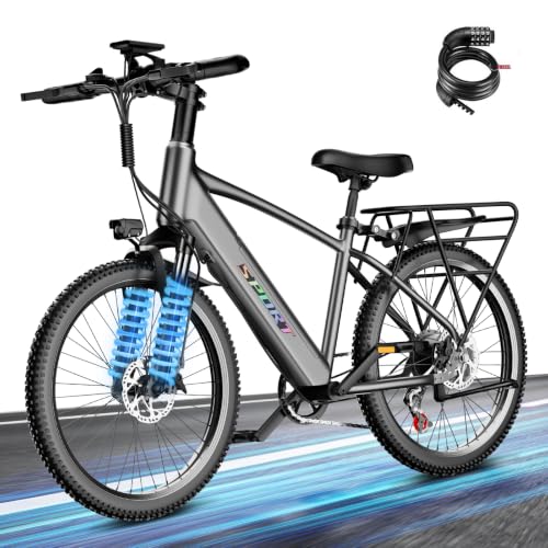 Electric Mountain Bike 26" with 48V 12Ah Battery, 1500W Peak Motor image 3
