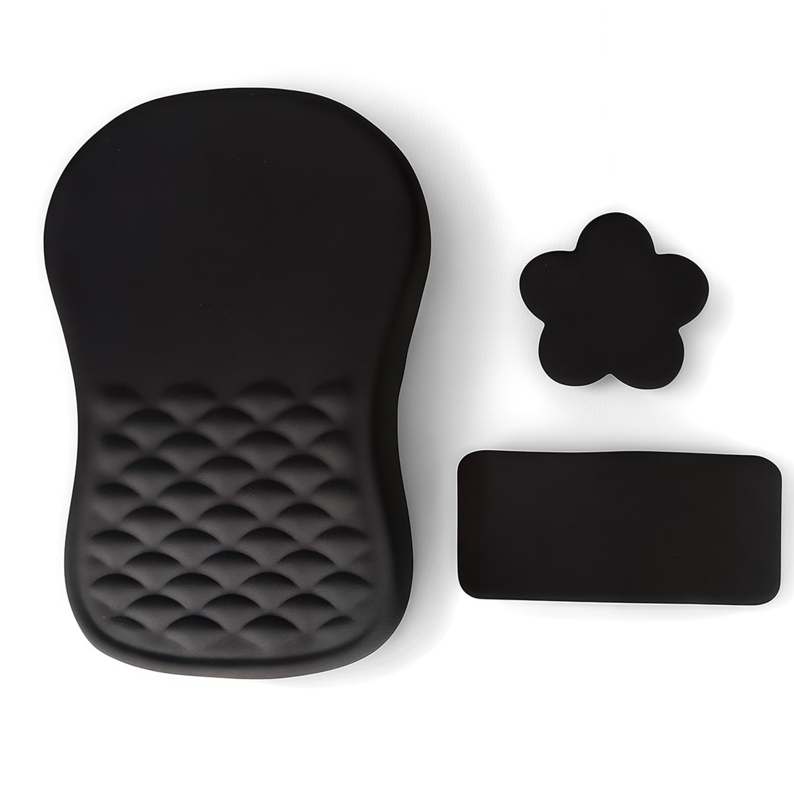Tappetino per mouse ergonomico con poggiapolsi inclinato in memory foam