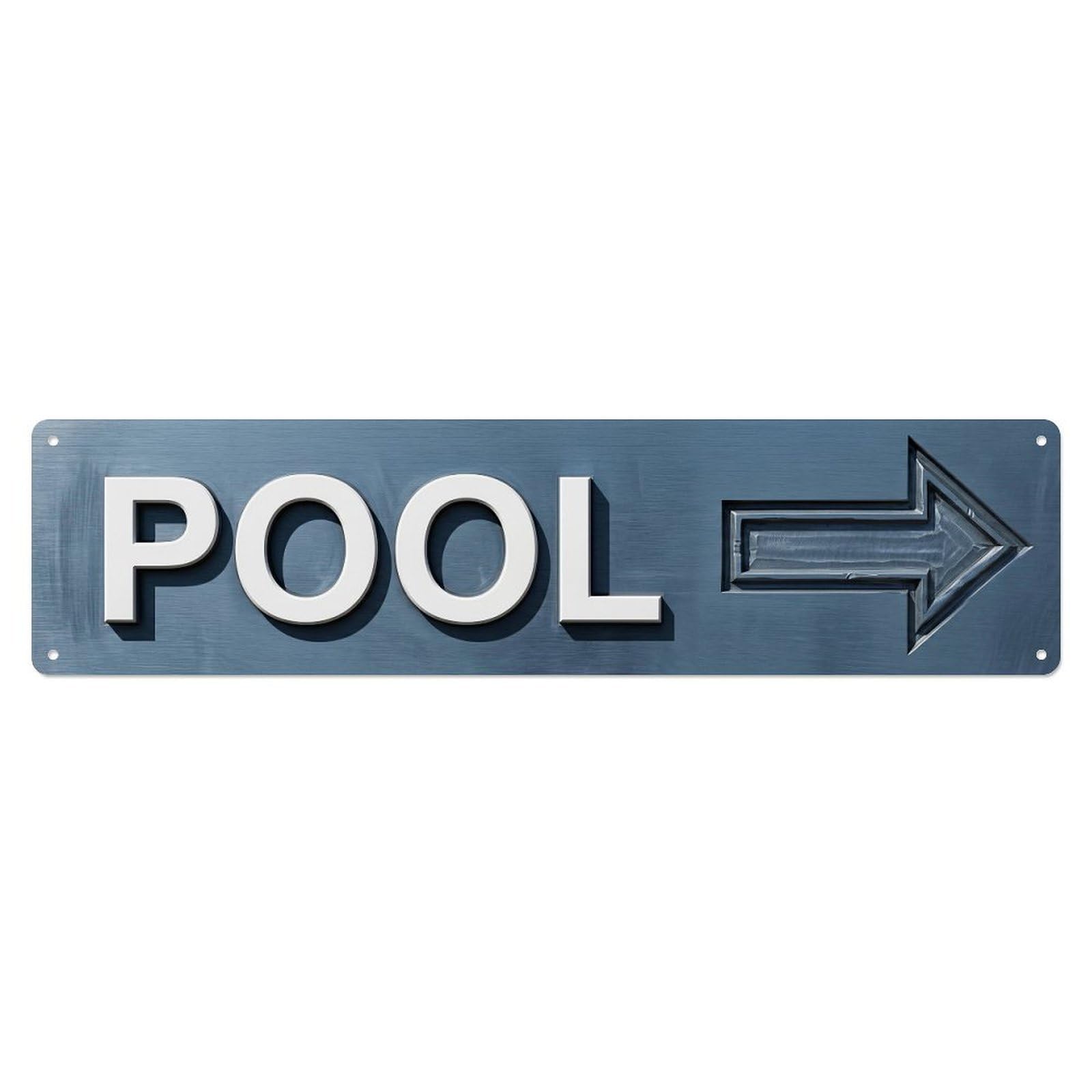 Swimming Pool Steel Blue Metal Tin Sign