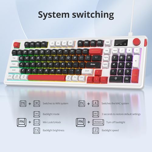 Teclado Gamer 98 Keys Owpkeenthy Inalámbrico RGB miniatura 4