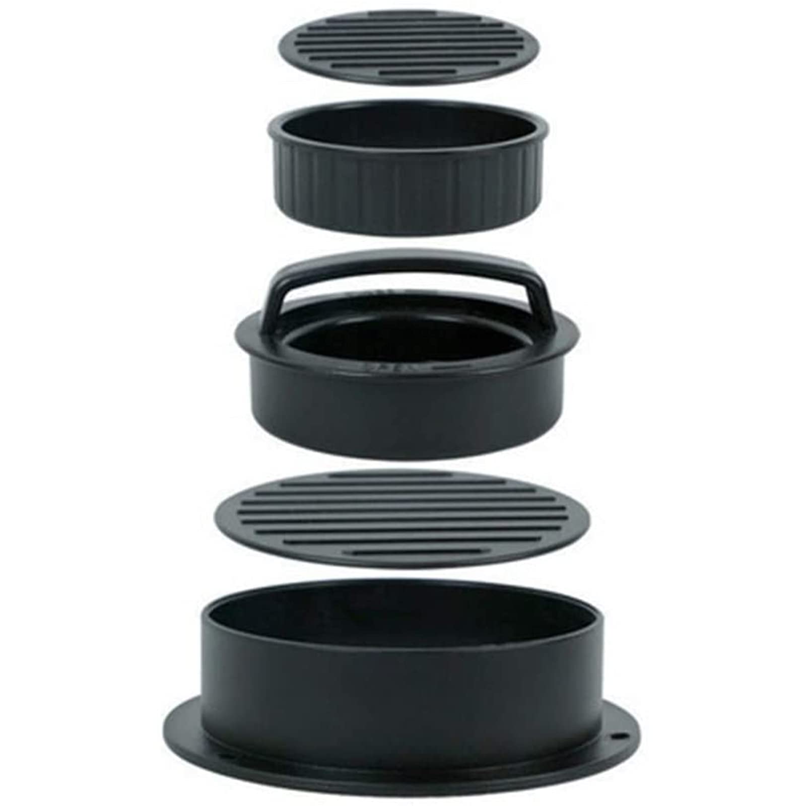 Generic Kommerzielle professionelle 2-teilige Hamburger-Maker, 3-in-1-Burgerpresse, runde Form, Antihaft-PaMaker-Form, für gefüllte Cheeseburger Slider Stuffer