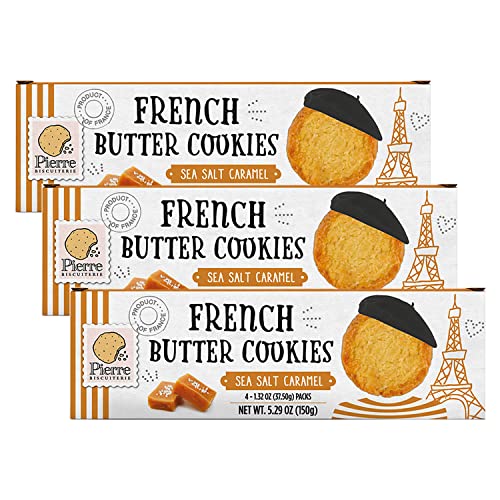 Pierre Biscuiterie French Butter Cookies With Sea Salt Caramel 5.29 Oz, Pack Of 3 #TOP1