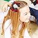 FRCOLOR 4Pcs Christmas Bows Hair Clips for Girls Alligator Clips Hair Barrettes Sweet Xmas Kawaii Bow Hair Accessories for Kids Toddler Holiday Styling