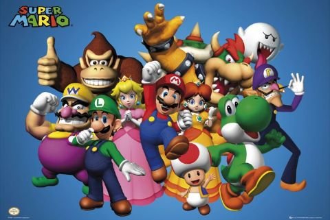 Poster Nintendo Personnages 61x91,5 cm une idée cadeau idéale pour collectionneur