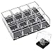 ABOOFAN 60 Pcs Mineral Standard Display Box Diamond Crystal Plastic Jewels Earring Organizer Box Jewelry Storage Container Mineral Collection Tube Small Display Box Specimen Box
