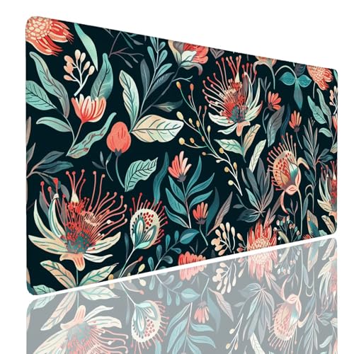 Tapis bureau gaming deco florale pour organiser son espace de travail