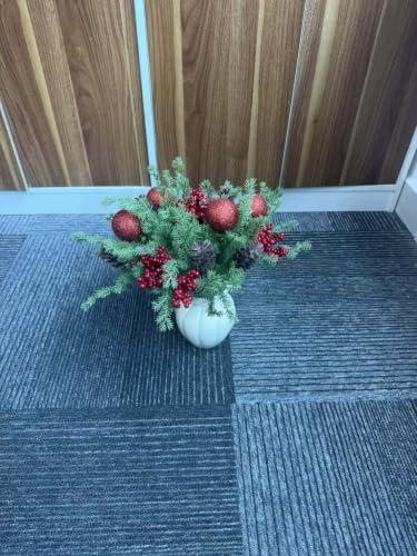 UJROQI Artificial Christmas Flowers, 4 Pack Festive & Cozy - image 1