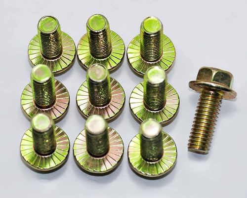 Image of 3 /8 inch x 1 inch Flanged Hex Toothed Bolt by Color Zinc Plated, Alloy Steel,Grade 5.(25pcs Pack) by Metalsuberg