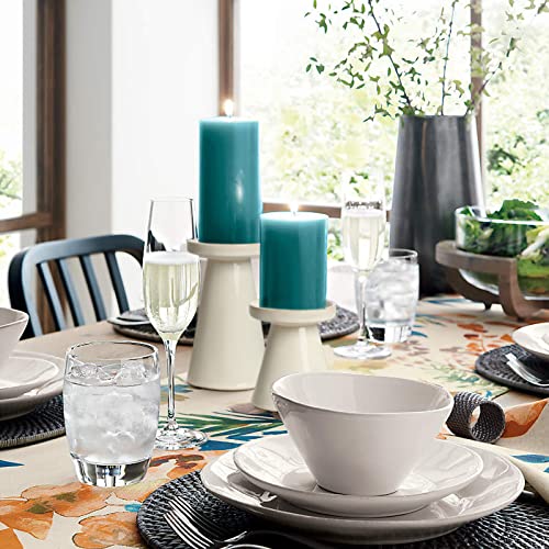 Ceramic Pillar Candle Holders Set Of 2 - Home Coffee Table Decor Decorations Centerpiece For Dining, Living Room, Gifts For Wedding (Beige White) #TOP5