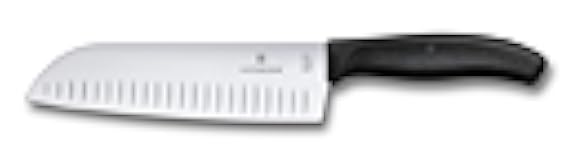 Swiss Classic Santoku Knife - Sharp Kitchen Knife with Fluted Edge - Ergonomic Chopping Tool for Kitchen Essentials - Granton Edge, 7