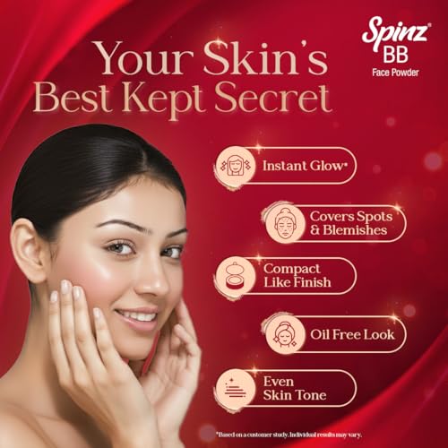 Image of Spinz BB Brightening & Beauty Face Talc for Instant Brightness | Lasts 2X Longer, Covers Dark Spots and Blemishes, Gives Soft and Smooth Skin (Natural Beige) - 70 gm (Pack of 3)