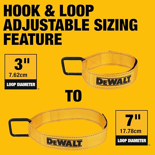 DEWALT 1.25"×12" Light-Duty Reuseable Carabiner Utility Straps, 2-Pack - image 4
