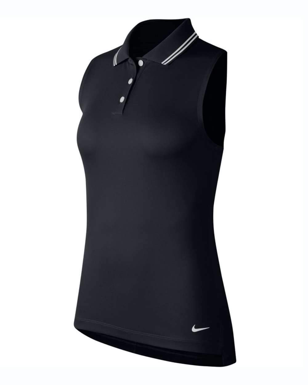 Nike Women's Nike Dri-fit Victory Polo, Black/White/White, XX-Large