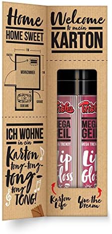 Trisha Mega Horny Super Trendy Lip Gloss Duo Set (2 x 7G Lip Gloss) in Set Matte with Vanilla Fragrance Long-Lasting Lip Care Limited Edition by Trisha You Tube Star Fresh Torge & CCL BEAUTY