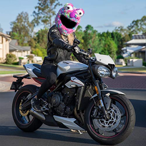 Moto Loot Helmet Cover for Motorcycle Helmet, Fun Rides and Gifts (Cover Only. Helmet Not Included) - Rainbow Short Fur - Thumbnail 5
