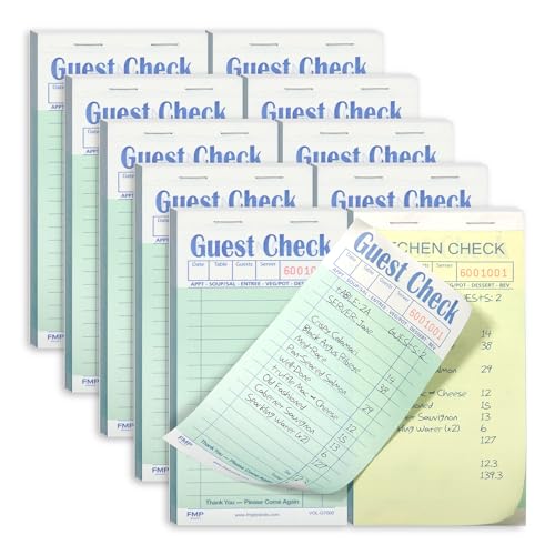 FMP Brands Double Part Guest Check for Servers, Server...